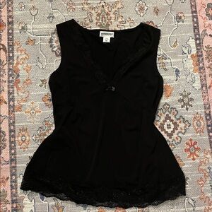 Motherhood Maternity Black Top with Lace Detail